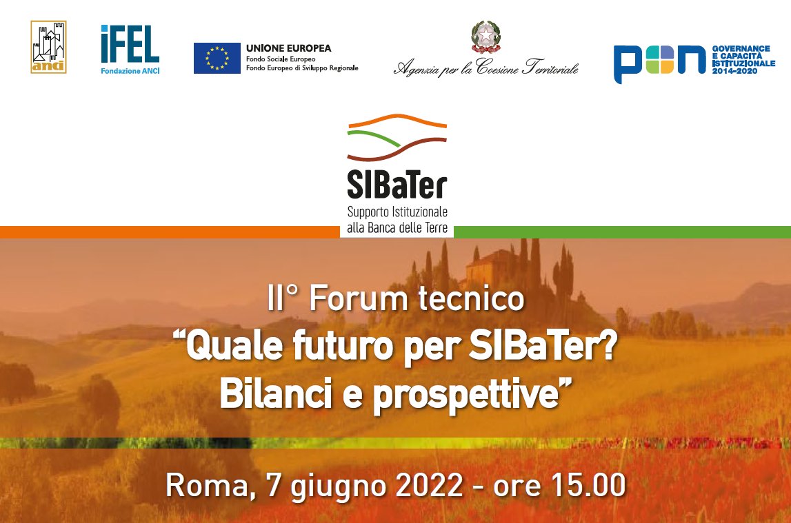 📣#SaveTheDate Il 7 giugno è in programma il 𝗜𝗜 𝗙𝗼𝗿𝘂𝗺 𝘁𝗲𝗰𝗻𝗶𝗰𝗼 - 𝗤𝘂𝗮𝗹𝗲 𝗳𝘂𝘁𝘂𝗿𝗼 𝗽𝗲𝗿 𝗦𝗜𝗕𝗮𝗧𝗲𝗿? 𝗕𝗶𝗹𝗮𝗻𝗰𝗶 𝗲 𝗽𝗿𝗼𝘀𝗽𝗲𝘁𝘁𝗶𝘃𝗲. Parleremo dei risultati raggiunti e dei possibili sviluppi futuri.

Info e iscrizioni 👉 bit.ly/3aj4waP