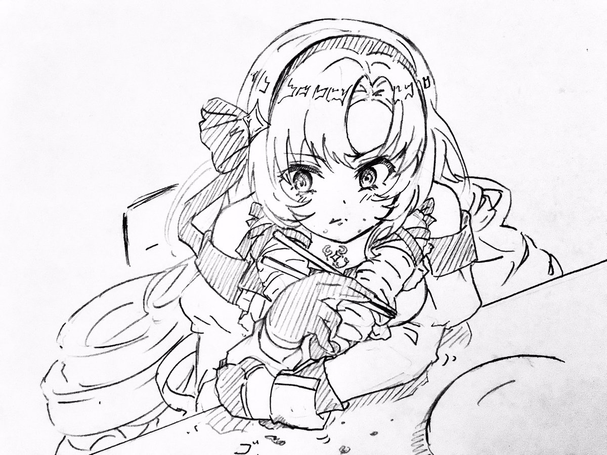 ドレスの袖で零した醤油を拭く壱百万天原サロメ
#サロメ百万展 
