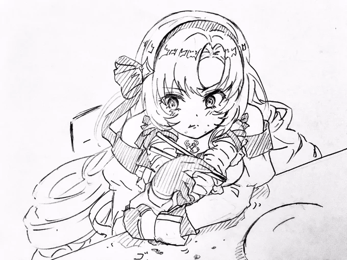 ドレスの袖で零した醤油を拭く壱百万天原サロメ
#サロメ百万展 