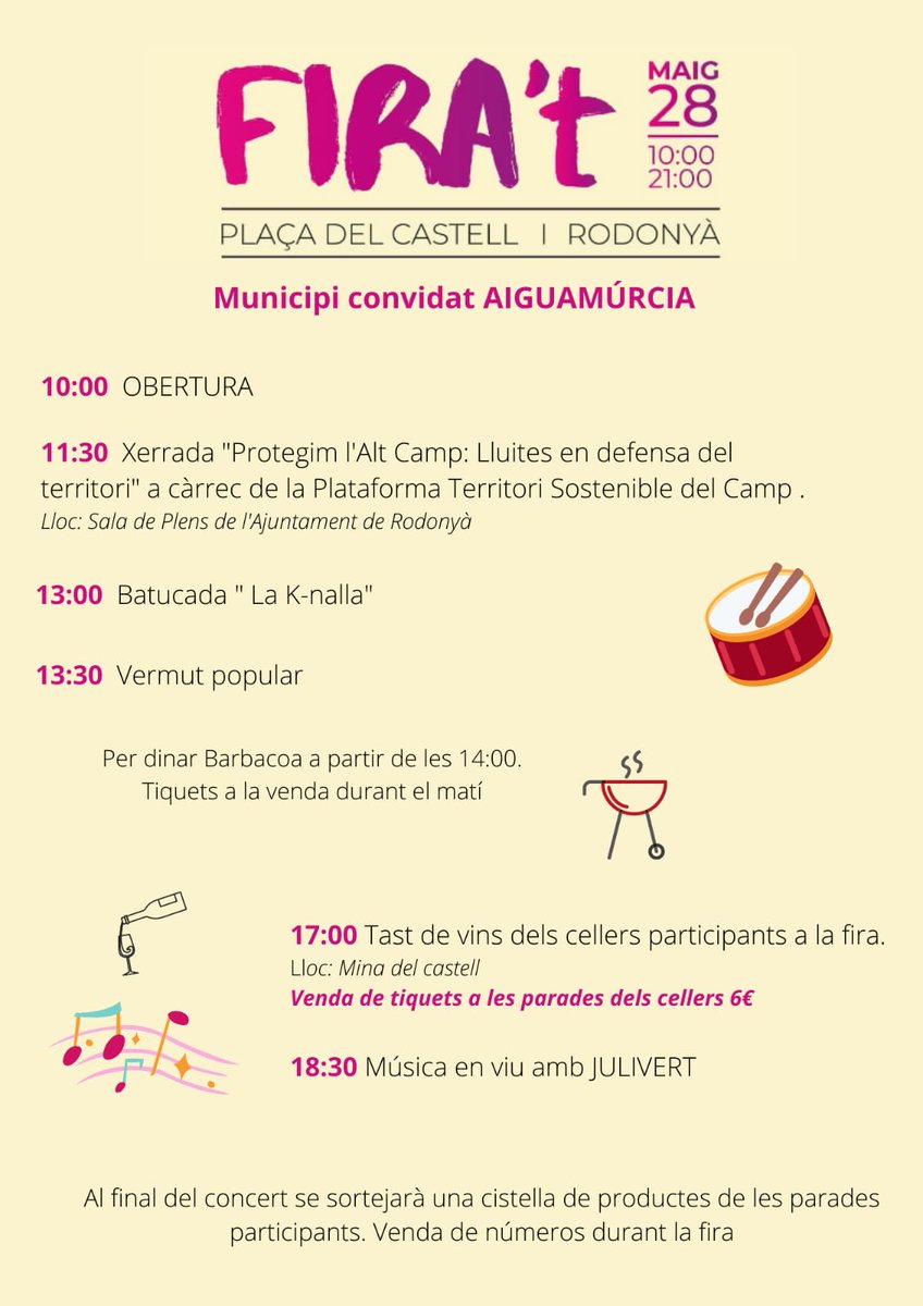 ARodonya's tweet photo. Programa d'actes Fira't Rodonyà #rodonya #firatrodonya https://t.co/QW0QsU4bNN