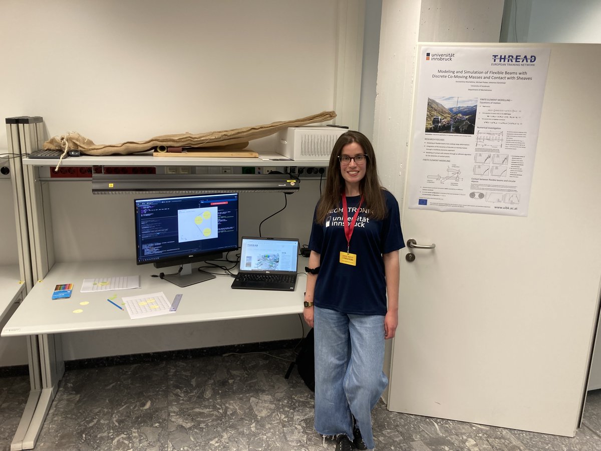 At Lange Nacht der Forschung (Long Night of Research) at the <a href="/uniinnsbruck/">@uniinnsbruck@social.uibk.ac.at</a> ESR 8 was talking about THREAD &amp; our activities, modeling of ropes and cables and its relevance to the ropeway systems manufacturing.