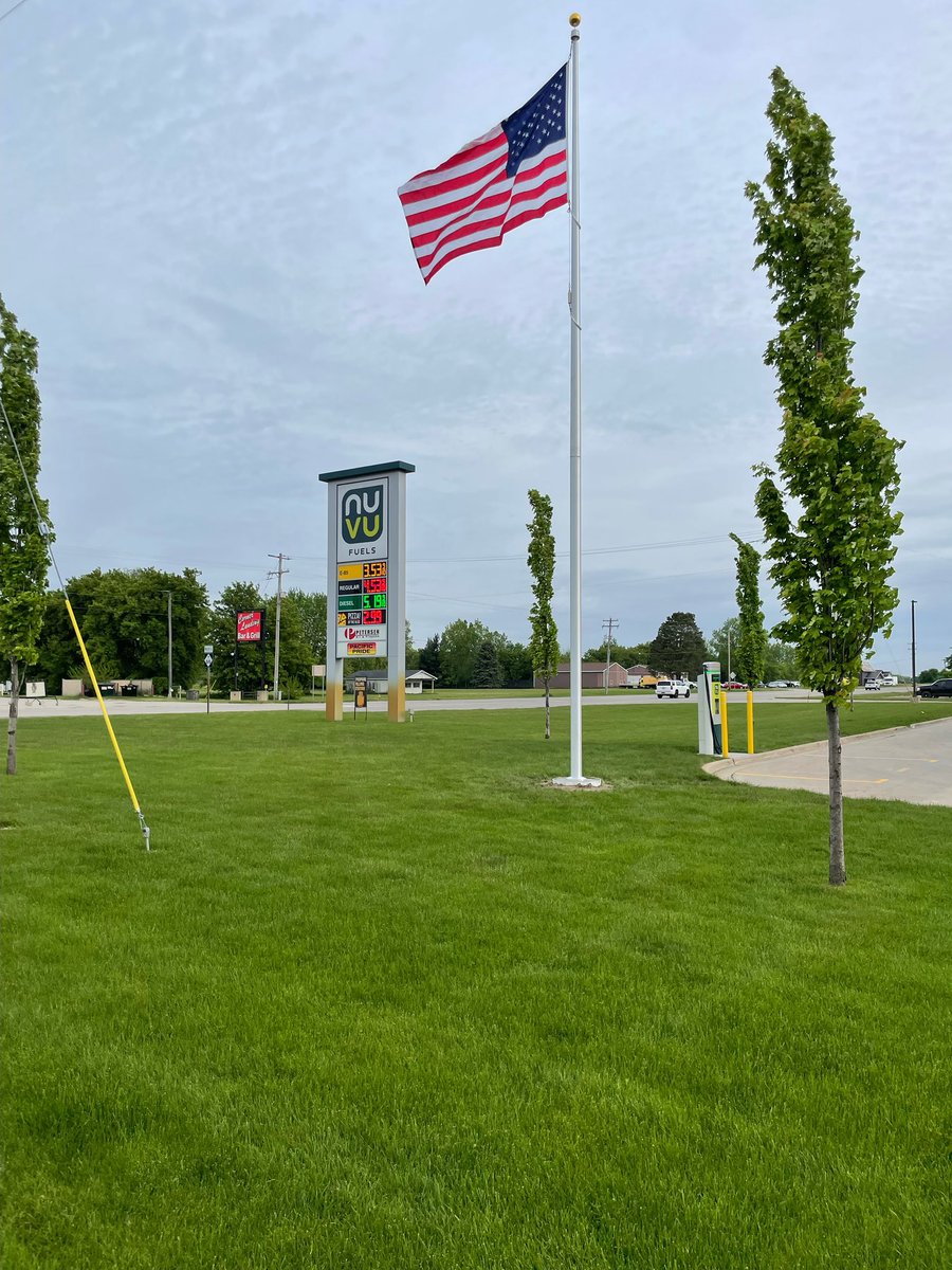 A New American Flag &amp; Pole installed today at our Ionia, Michigan location just in time for Memorial Day Weekend!