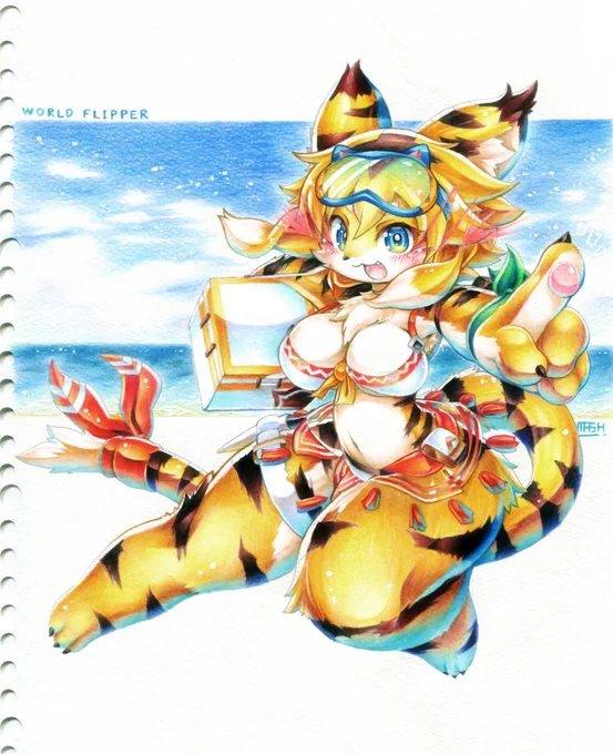 今までの描いたミアちゃん(+可愛い仔たち)を載せて機運を高めて2.5周年ガチャで勝利するぜ #祝ワーフリ 