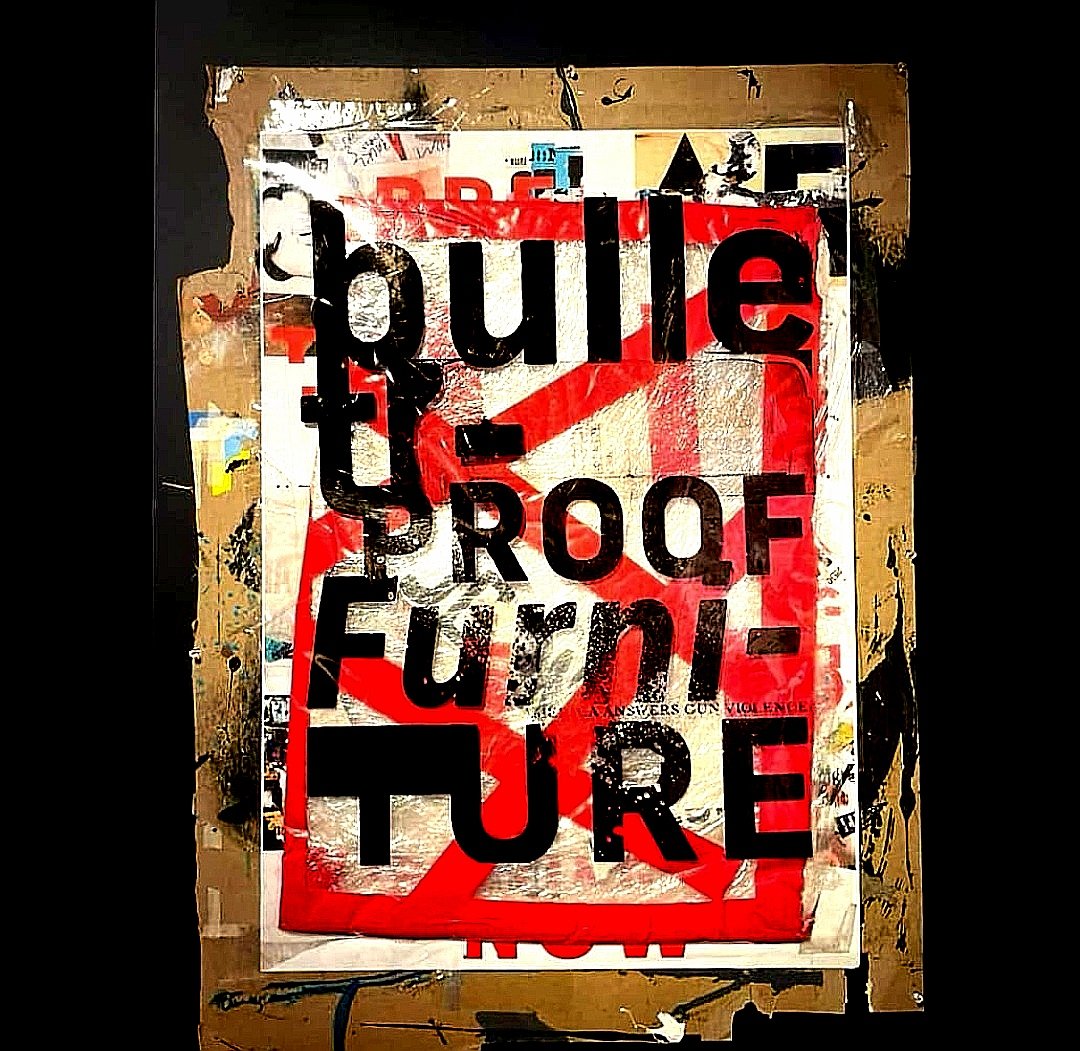 The biggest selling line of furniture in america, at a recent trade show, according to the nytimes, was bullet proof furniture.... We've solved it! 
 Bulletproof desks, church pews, movie seats, kids backpacks.. 

.
.
. #nftgallery #NFTCommuntiy #nftgraphicdesign #graphicdesign