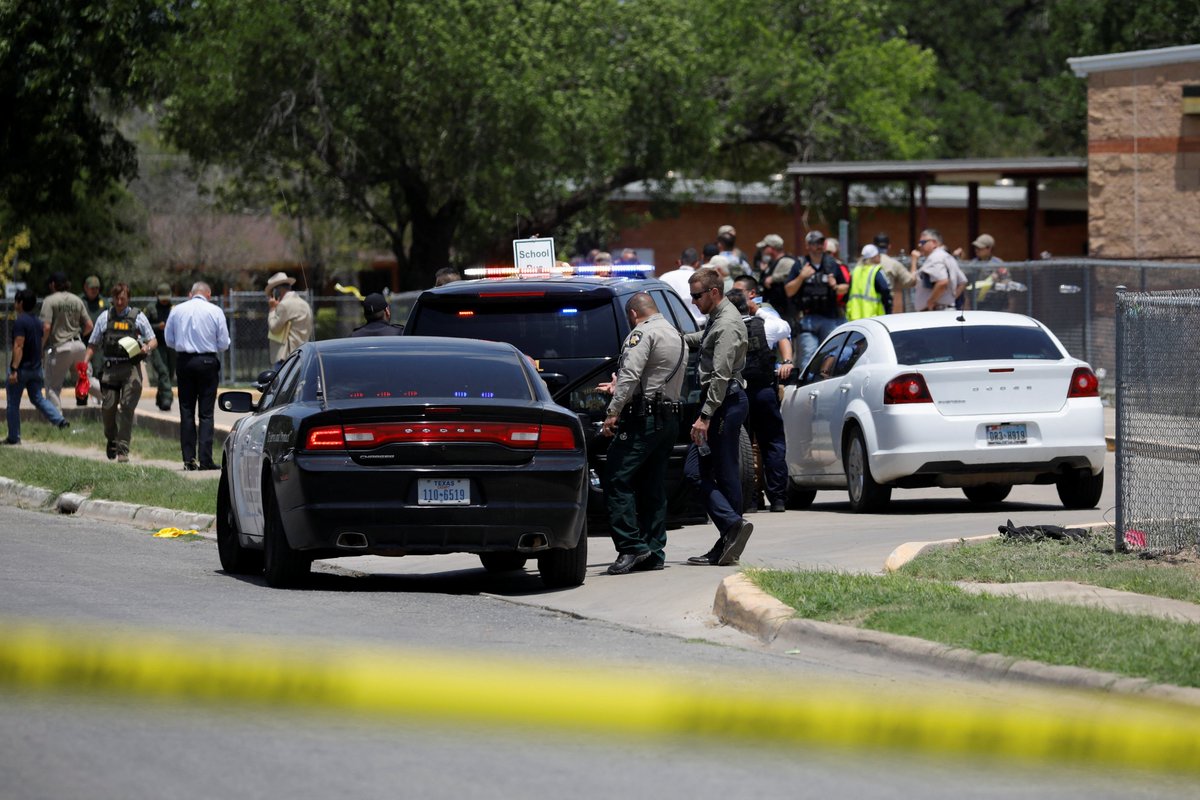 ajplus's tweet photo. The #Uvalde school shooting gunman used an assault rifle and a handgun, say officials.

He bought 2 rifles this month on his 18th birthday.

Last year, Gov. Abbott signed 7 pro-gun laws — allowing carrying a handgun without a license and making TX a gun reform "sanctuary state." https://t.co/tjP6q9EINP