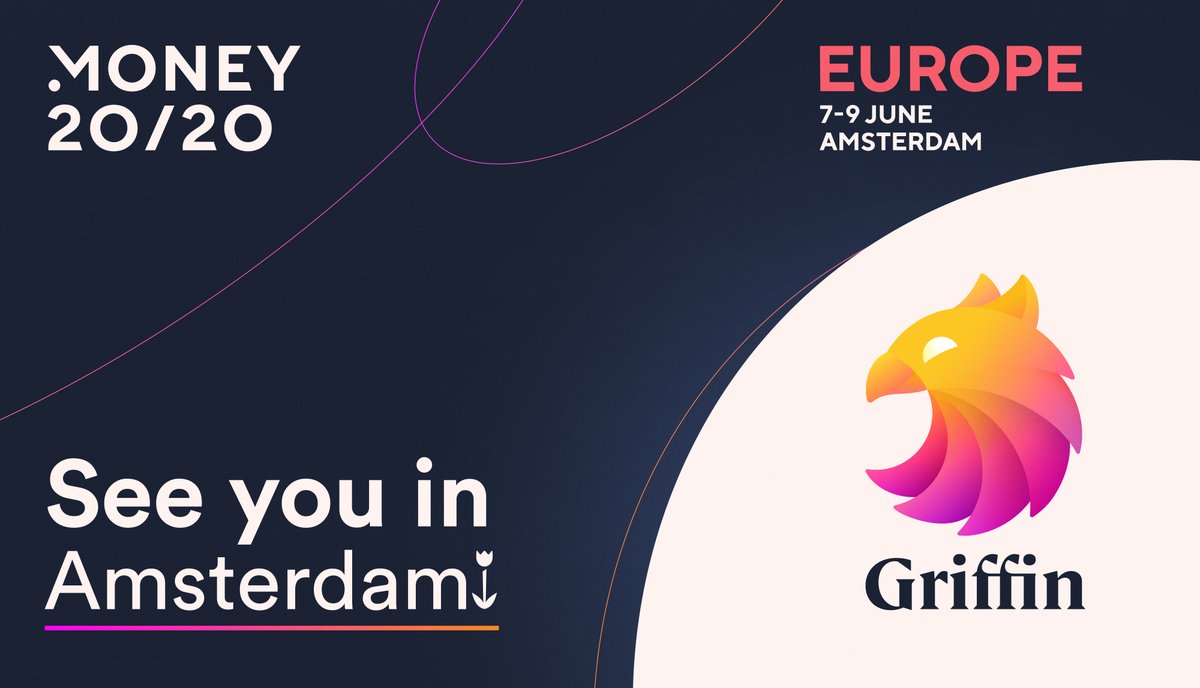 griffinbank's tweet photo. Two weeks out from #Money2020EU and Team Griffin is looking forward to connecting with the rest of the #fintech world in person. @arohner, @ADMOU and @MBetinova are ready to talk BaaS, so be sure to reach out if you're interested in what we're building! https://t.co/qVmaTHIgsu
