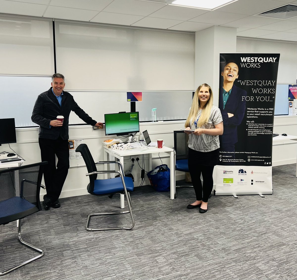 PChiverton's tweet photo. Come on down to our #WaytoWork Recruitment day in #Southampton #Jobcentre today to meet employers offering jobs on the day along with #Jets #WHP #NCS #SCC #Sotoncareers lots of opportunities @PreetaRamachan2 @CassieSalter @MarkPeckDWP https://t.co/qn5doDu2eN
