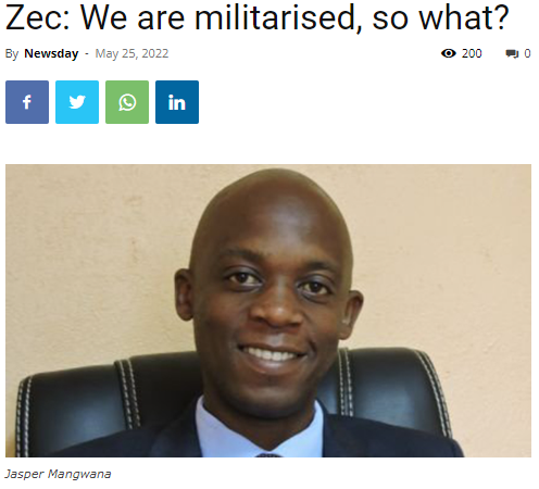 SAYAInformation's tweet photo. Jasper Mangwana zanu pf's spokesperson at ZEC is a picture of arrogance and insolence from the Harare regime, the chap thinks Zimbabwe is their own personal fief, it will end in tears https://t.co/F69pz7DGtk