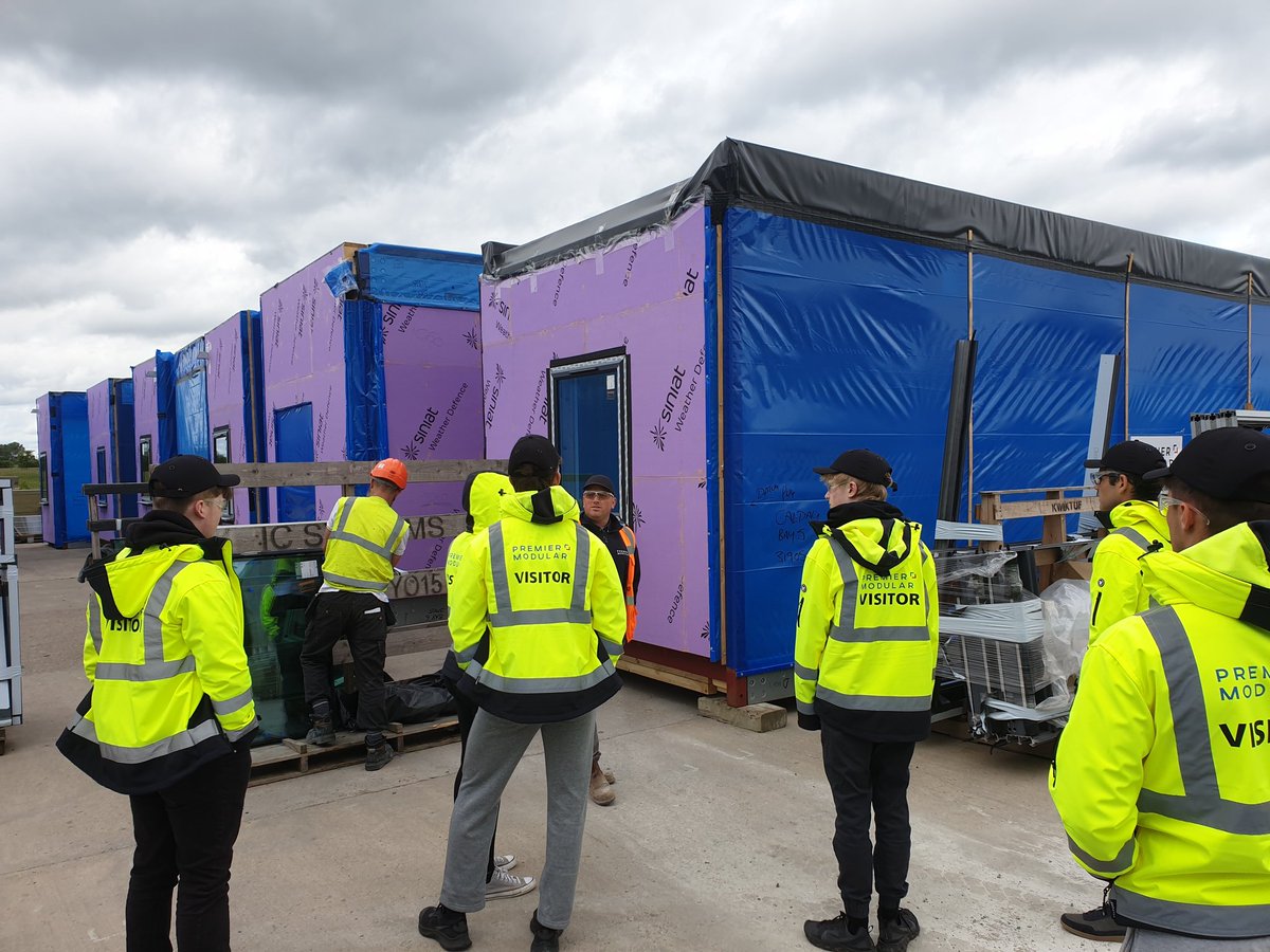 Really interesting to see our new modular building for the music department coming on. Successful trip out for Yr 12. Thanks <a href="/Premier_Modular/">Premier Modular</a>  for your hospitality and tour. @CGGSNews