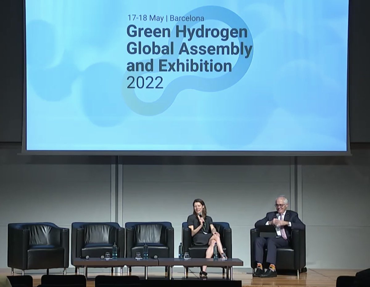 ClaireBehar's tweet photo. Thank you @TurnbullMalcolm for the engaging fireside chat to close out the first ever #GH2Assembly last week in Barcelona! Honored to be part of the monumental event.
@gh2org @hystorenergy
#greenhydrogen #energysecurity #renewableenergy https://t.co/kqlWOvSZxJ