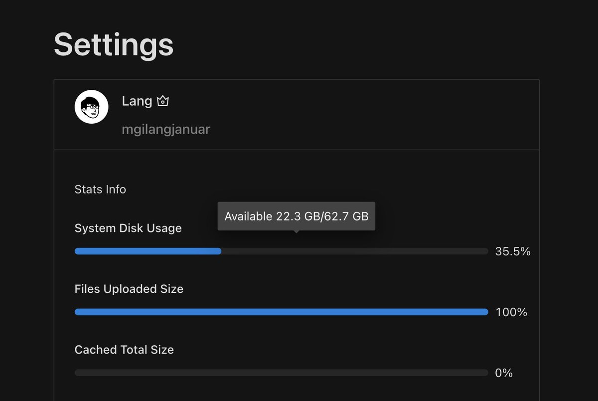 teledriveapp's tweet photo. Release v2.4.0 💥 

- Add server stat info
- Create a password for sharing files
- Make sequential uploads for many files
- Bugfix and minor enhancement https://t.co/PQ3iSSngu7