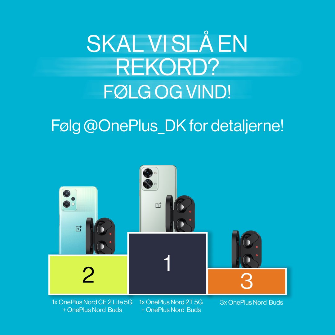OnePlus_DK's tweet image. Vi fejrer stadig OnePlus Nord-lanceringen - og det gør vi med en Giveaway! Hop over på vores Instagram-profil - der vil du finde alle detaljerne! instagram.com/oneplus_dk/ 
#OnePlusDK #Konkurrence #SpeedGames