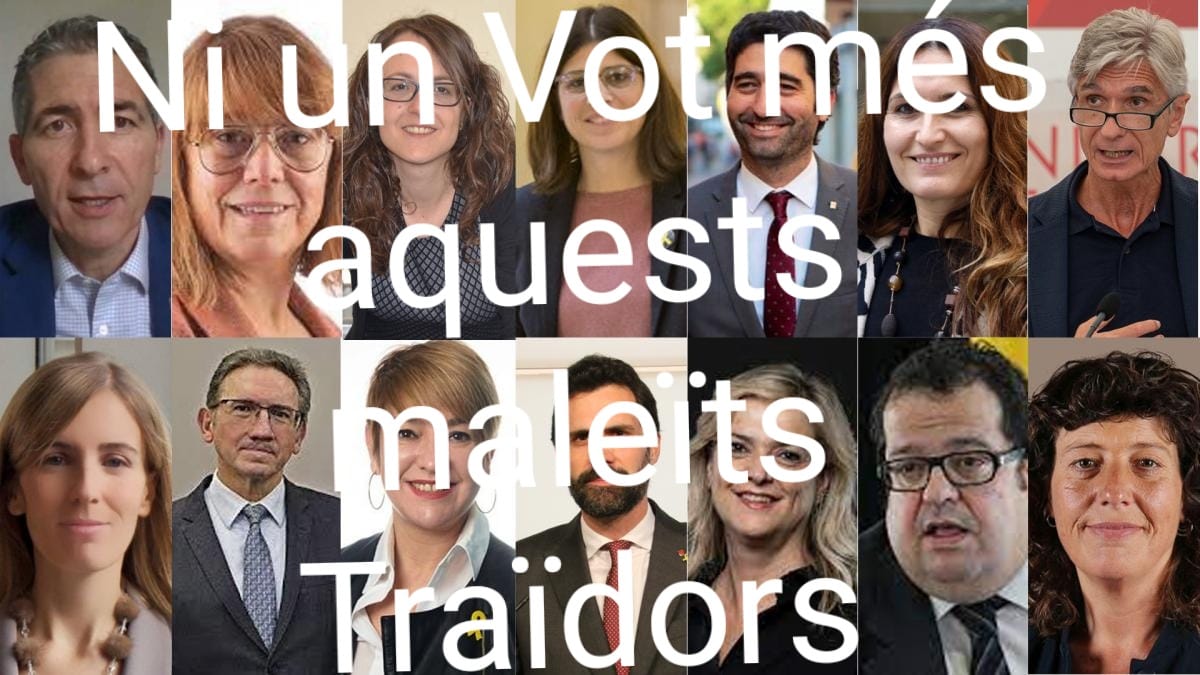 MargaXrepublica's tweet photo. @ramoncotarelo @LauraBorras @jcanadellb Tot plegat una gran pressa de pèl,de tots els partits
A presó per traïdors i sí pot ser a cadena perpetua,
jo no oblidaré ni els perdonarè mai!!
Ja n'hi ha prou fins aquí
#ALaMerdaTots https://t.co/pkkw5HbV1z