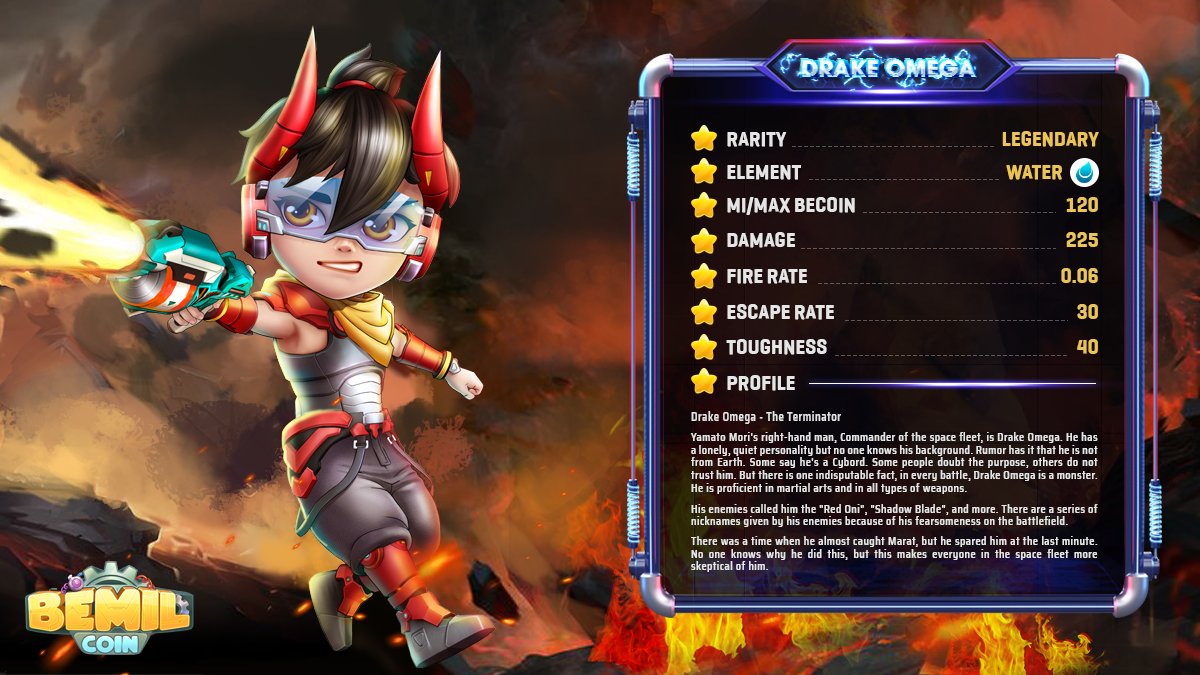 In every battle, Drake Omega is a monster 🦾. He is proficient in martial arts and all types of weapons.
Let's check out his profile 👇facebook.com/bemil.xyz/post…
♨️Join Bemil's discord to discuss the game discord.gg/JZ866kVFby