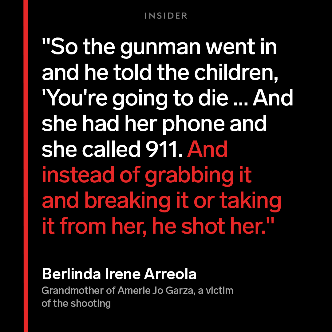 thisisinsider's tweet photo. Ten-year-old Amerie Jo Garza was killed in the shooting, her family said.

Her grandmother, Berlinda Irene Arreola told @thedailybeast that her granddaughter was in the fourth grade and that she was shot while she tried to call 911.

https://t.co/1LhyaktyeR https://t.co/FcHKrGCVDt