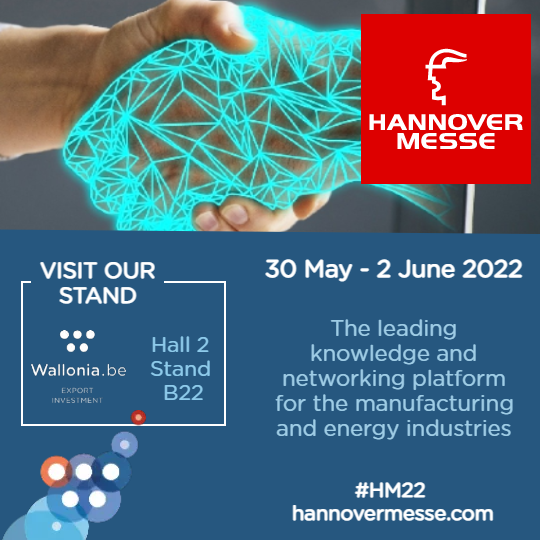 PhilippotMarie's tweet photo. From May 30 to June 2, #Wallonia - Belgium will be present at HANNOVER MESSE #HM2022, THE trade fair for industrial technologies 🇩🇪⚙️🤖
On stand B22, discover the latest technologies and innovations from our companies, research centers and universities! https://t.co/RZOGR7NSmc