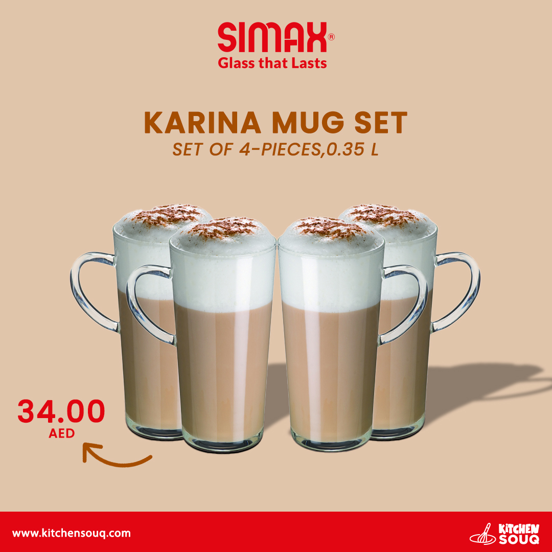 KitchenSouq's tweet photo. 4-Piece Simax Karina Mug Set 0.35 L
Hurry up: https://t.co/mMnGYelZuc https://t.co/K56U2WuwRt