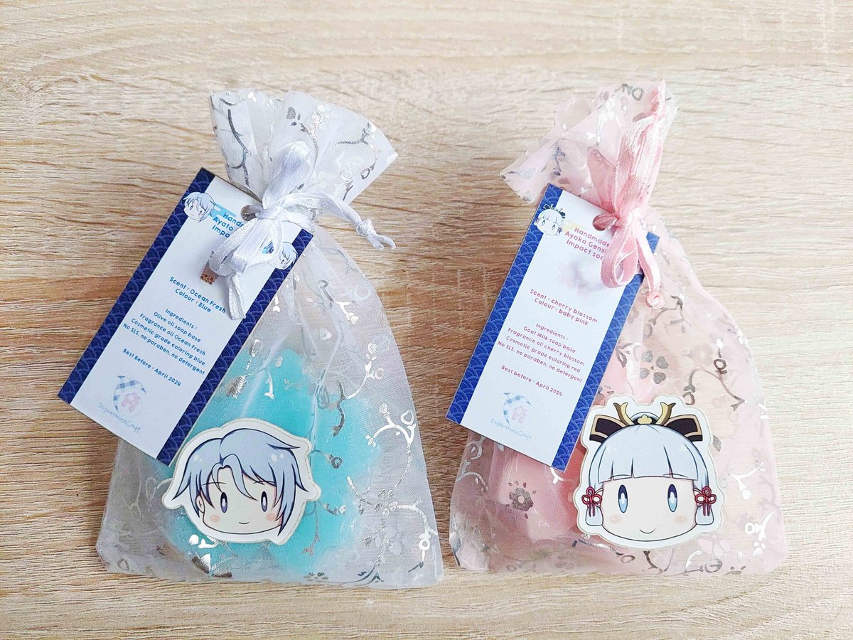 Dolphin_H_Craft's tweet photo. 🌸 New product 🌸

Handmade Ayato &amp; Ayaka Genshin Impact inspired natural melt and pour soap ❤️

For more info can click this link : https://t.co/rIl6P0ZJo8

Thank you for your support~ https://t.co/f1qrmNRBff