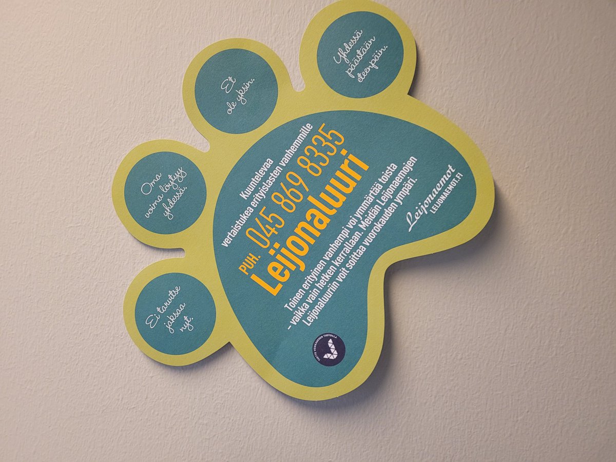 lapsiperhearki's tweet photo. IltapÀivÀllÀ tutustumassa @Leijonaemot uusiin, viihtyisiin tiloihin! Onnea ja menestystÀ tÀrkeÀn työnne jatkoon!
#erityislapset #leijonaemot #lapset #lapsiperhearki @Marttaliitto https://t.co/S5FSy8rtcM