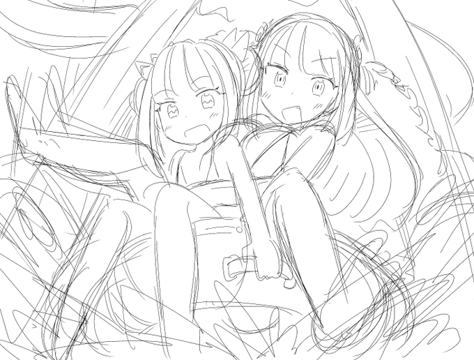 (一方その頃わたしはなぜか「ぉまこのウォータースライダー」とか描いてみたいなと思っていた… 