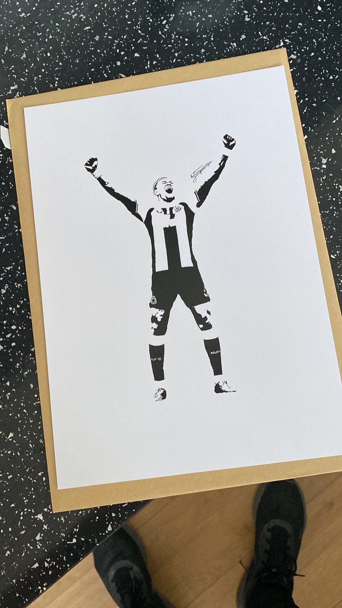 👀 JOE A4 PRINT 👀 When these have all gone, I will be releasing my Bruno prints. These high quality prints are £9.99 with free delivery. Get one whilst you can! #nufc