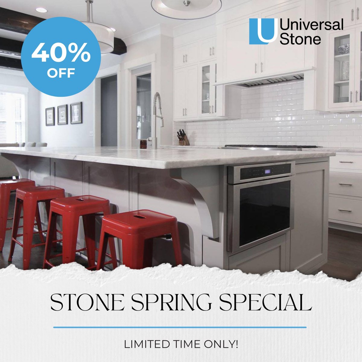 UnivStone's tweet photo. STONE SPRING SPECIAL
40% Off Your Bathroom Countertops
with the Purchase Of Your Kitchen Countertop Project.
LIMITED TIME ONLY!

Get your project started now 👉https://t.co/yz3tHblubV https://t.co/TaGInAmj8K