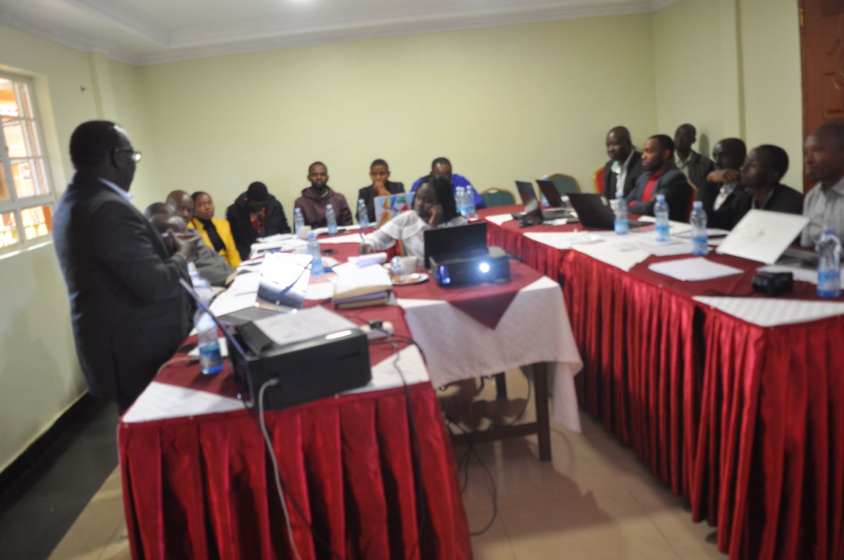 MinistryWest's tweet photo. Meeting for the Validation of County Climate Change Regulation 2020 chaired by Mr. Kennedy Director Environment and Natural Resources. Joined are Partners from ACDI-VOCA USAID, World Vision, KWS, KFS, NDMA and Red-cross. The process was foreseen by the County Attorney Mr. Katina. https://t.co/XuT5qPzW9o