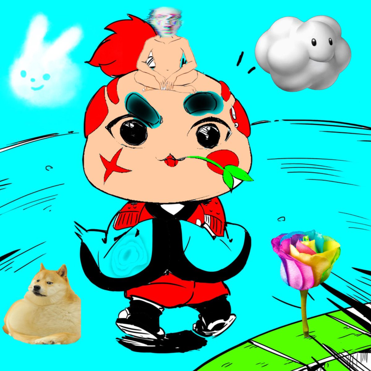 try coloring event in <a href="/edo2022_nft/">edo2022</a> 
<a href="/OnitamaNFT/">Onitama</a> 
#edo2022 #onitama #oniedofanart 

不思議な世界観にしてみた😂
普通だとあれかなーと思いまして🥺