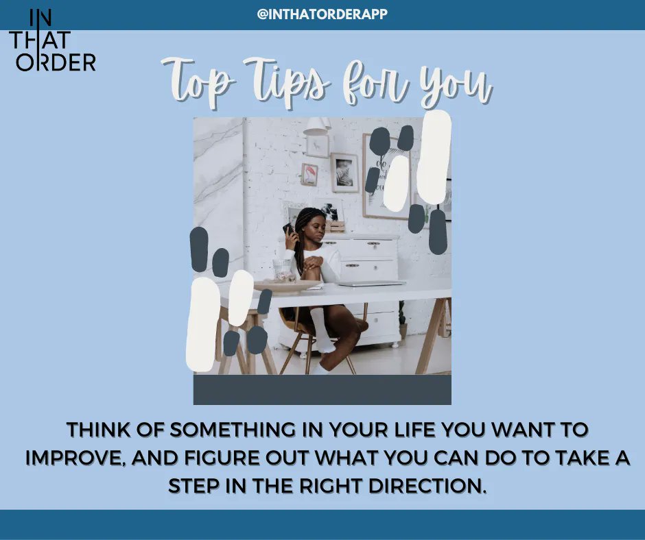 InThatOrderApp's tweet image. Here&apos;s one tip for keeping your mental health in check on a daily basis. 
inthatorder.app

#mentalhealth #mentalhealthawareness #mentalhealthsupport #student #MentalHealthMatters #mentalhealthapp #inthatorderapp #mondaymotivation