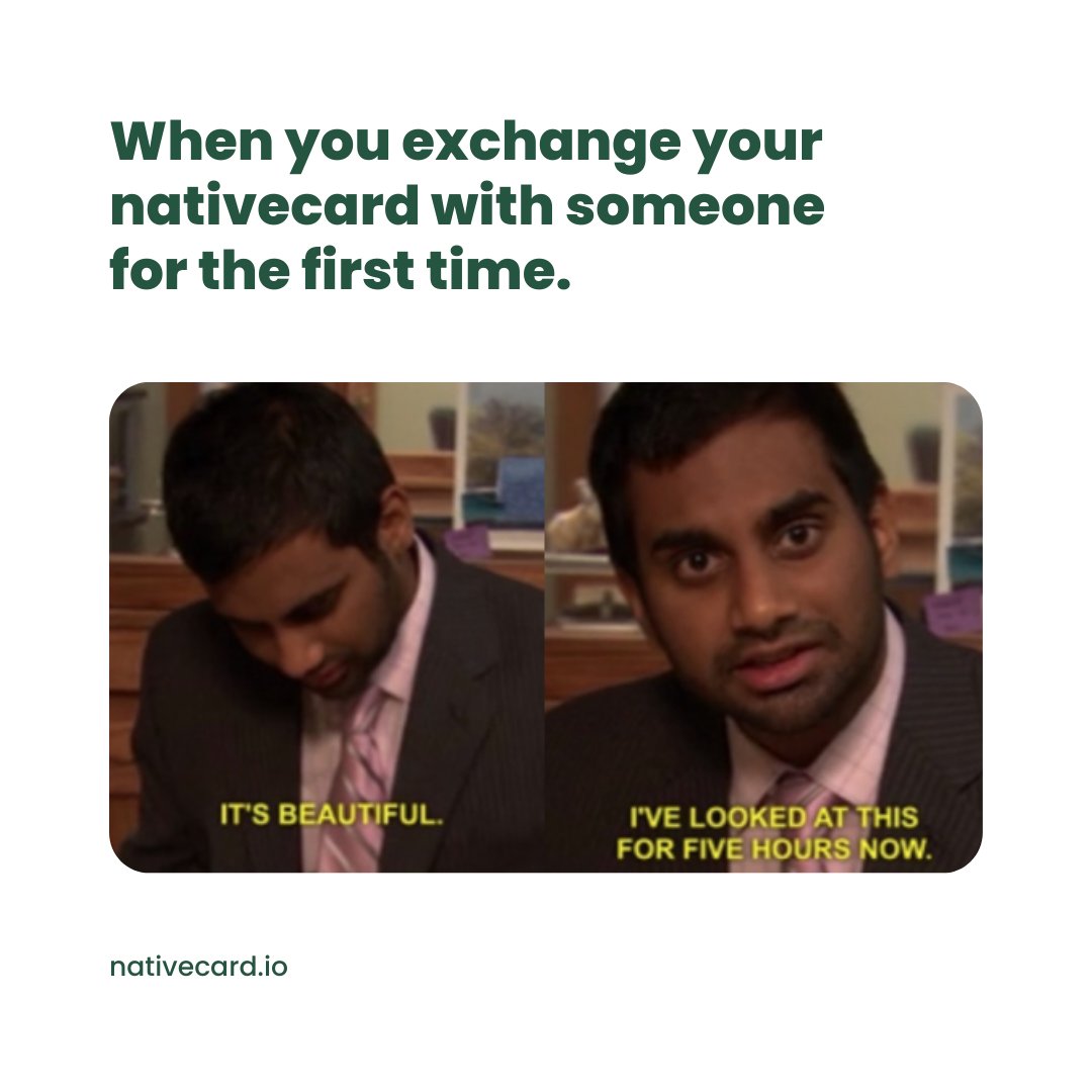 nativecard's tweet photo. It's a very very special moment.

#businesscard #networking #startup #greentech https://t.co/4RiyCw4AcT