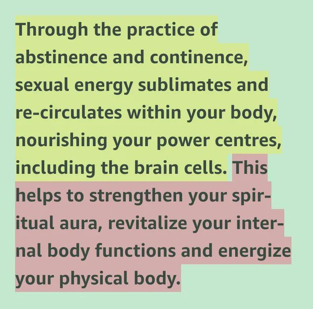 PureRetainer's tweet photo. "Through the practice of abstinence and continence,  sexual energy sublimates and recirculates within your body, nourishing your power centers including the brain cells."

Sexual energy transmutation- 
Jay Onwukwe

Keep on retaining fellas. 

#semenretention 
#nofap 
#motivation https://t.co/99wF5J55U8