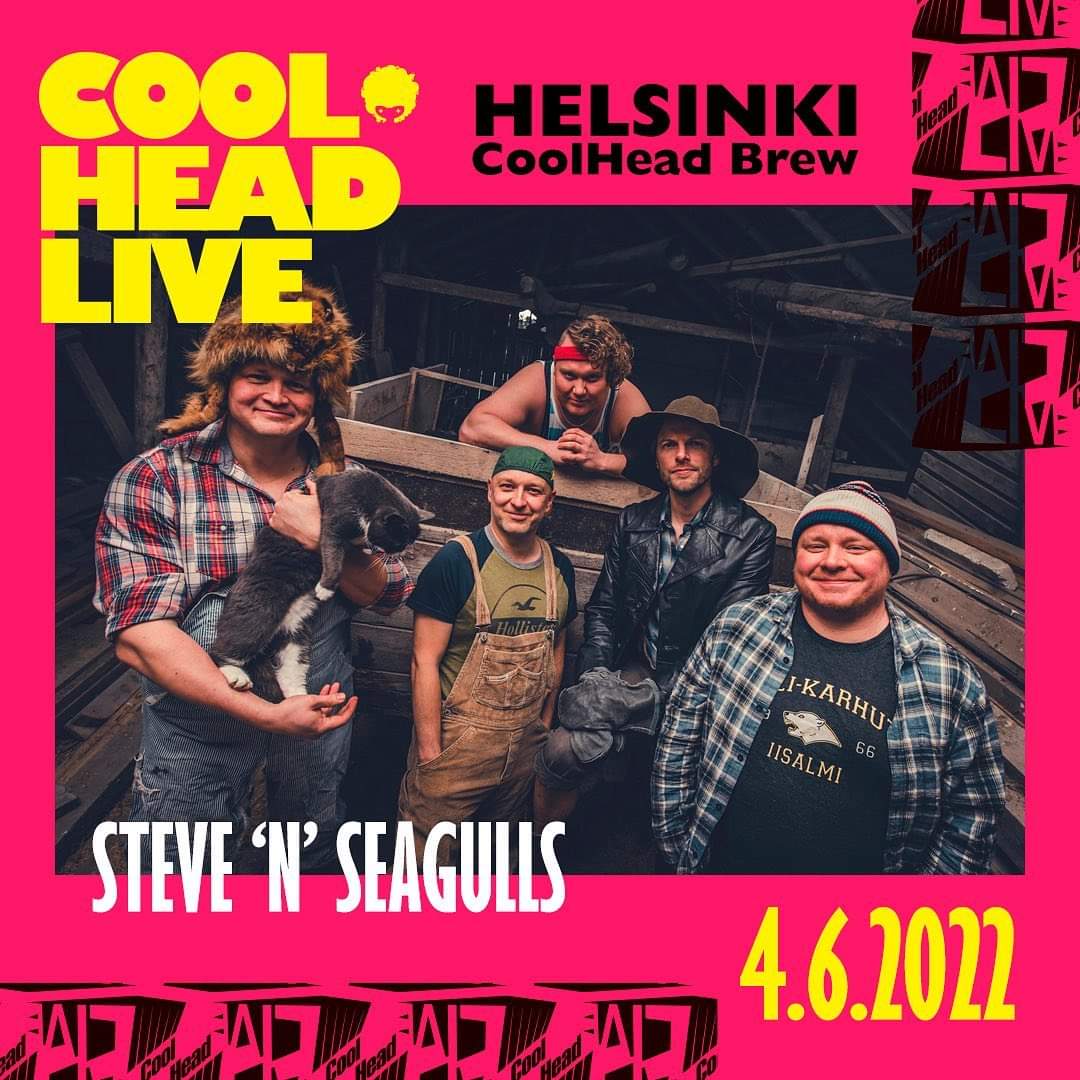 SeagullsBand's tweet photo. Heyyyy #Helsinki #Finland! 4th of June at #CoolHeadbrew. Beer, music and good times! Tickets 👉https://t.co/2PJL08YTnz #Stevenseagulls #Music #Musiikki #Live #Olut #Kalja @TIKETTIofficial https://t.co/mU8lbtODuj