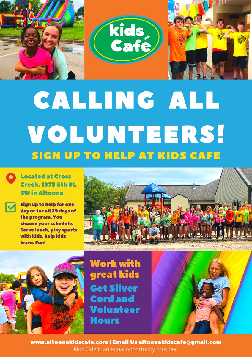 Sign up to volunteer at Kids Cafe this summer! Get started here 👉forms.gle/btDiahZtwKvr6J…