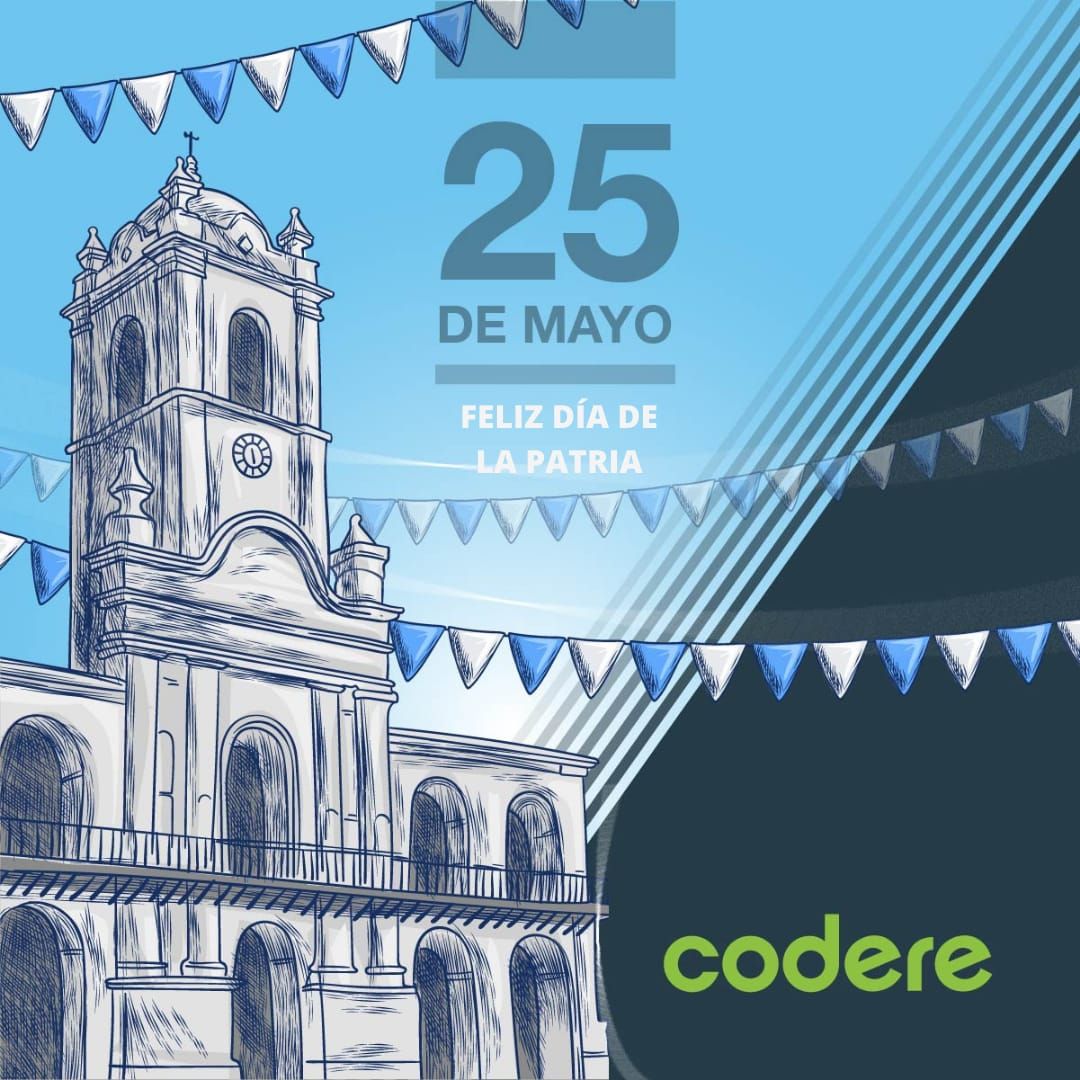 codereAr's tweet photo. ¡Feliz día de la #Patria! 🇦🇷

#SomosEquipo
#SomosCodere
#25deMayo 
#DiaDeLaPatria https://t.co/Oo3IFuf1m1