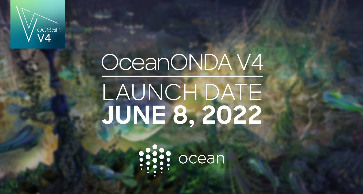 oceanprotocol's tweet photo. It. Is. Official🚀

The OceanONDA V4 launch date is June 8 2022! 🌊

We are looking forward accelerate the adoption of Ocean as the orchestration layer for web3 data sharing and monetization! 

#theyearofadoption https://t.co/2VdlfZKIFr