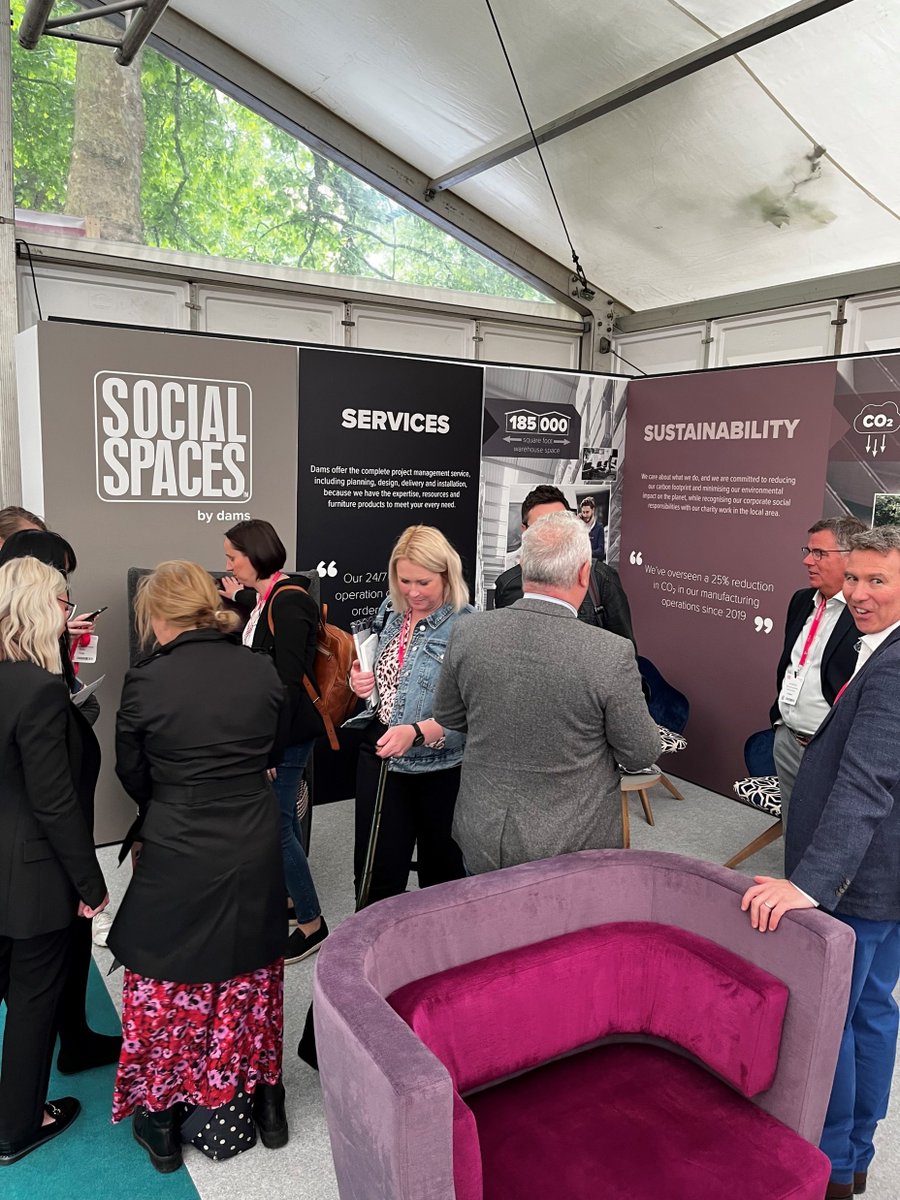 It's been a busy day so far for the Dams team at Clerkenwell Design Week.

If you're in the area this week, make sure you head over to the Social Spaces by Dams stand in the Project area and say hi!

#SocialSpaces #ClerkenwellDesignWeek #CDW2022 #ProjectArea #StandPA1