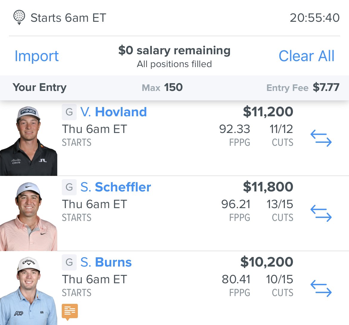 bradgolfs's tweet photo. Top 3 for #pga #golf this week ⛳️ who is your top 3?? https://t.co/RfKnqkRsfh