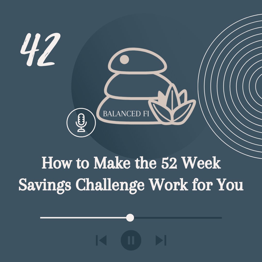 Start taking steps toward your 💲💲 goals TODAY - listen to the podcast episode for tips &amp; check out the blog post for a free downloadable Challenge tracker!

balancedfi.com/52-week-saving…

#BalancedFI #savemoney #frugal #savingschallenge #52weeksavingschallenge 
#personalfinance