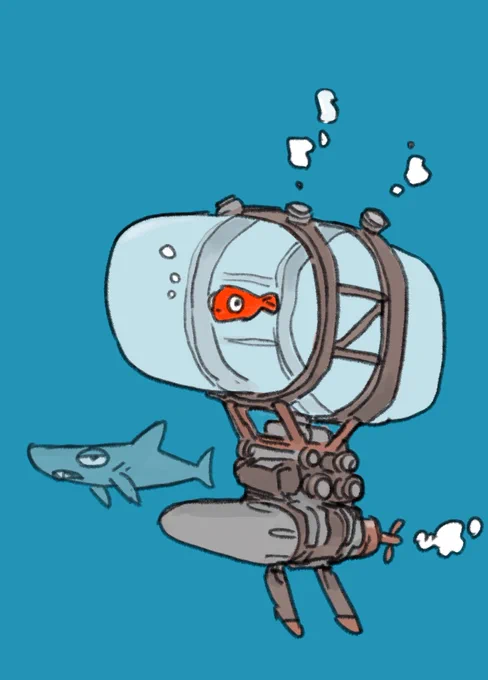 金魚用海洋探検潜水艇 