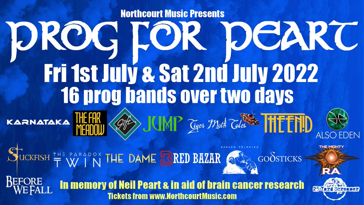 Our next show is a few weeks away. but a reminder that we will be playing at this years Prog For Peart which raises money for brain cancer research and treatment in memory of the late great Neil Peart of Rush.

Tickets:

northcourtmusic.com/progforpeart.h…

See you there,

TPT.