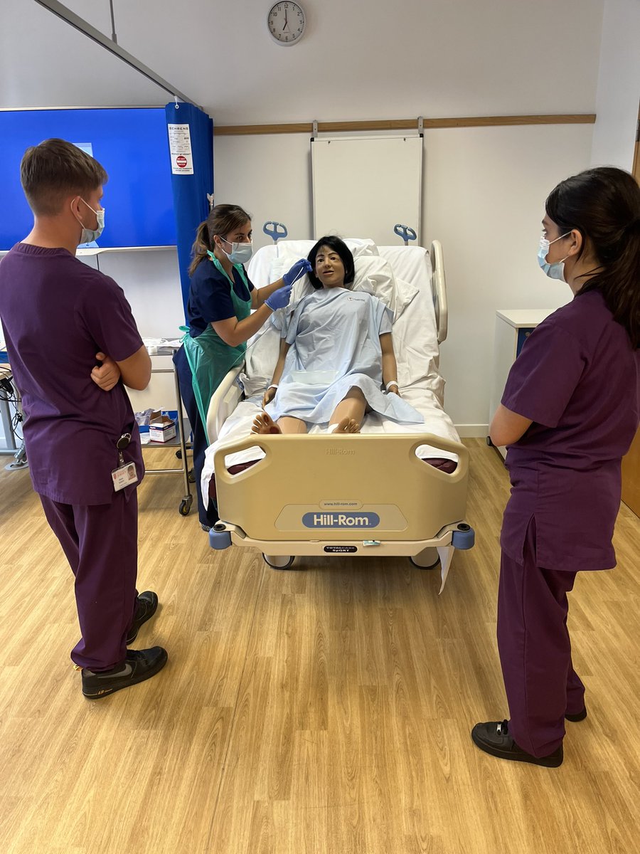 Making the most out of our new simulation suite 🤩. Our Practice Education Facilitator <a href="/StephSil88/">Stephanie Silva</a> supporting our nursing students to achieve their NMC proficiencies <a href="/PreRegJersey/">Pre-Reg Nursing and Midwifery Jersey</a> @UoC_CYPNur <a href="/DegreeHCSJersey/">Faculty of Health Education Postgrad Team</a> @ChiefNurseJsy