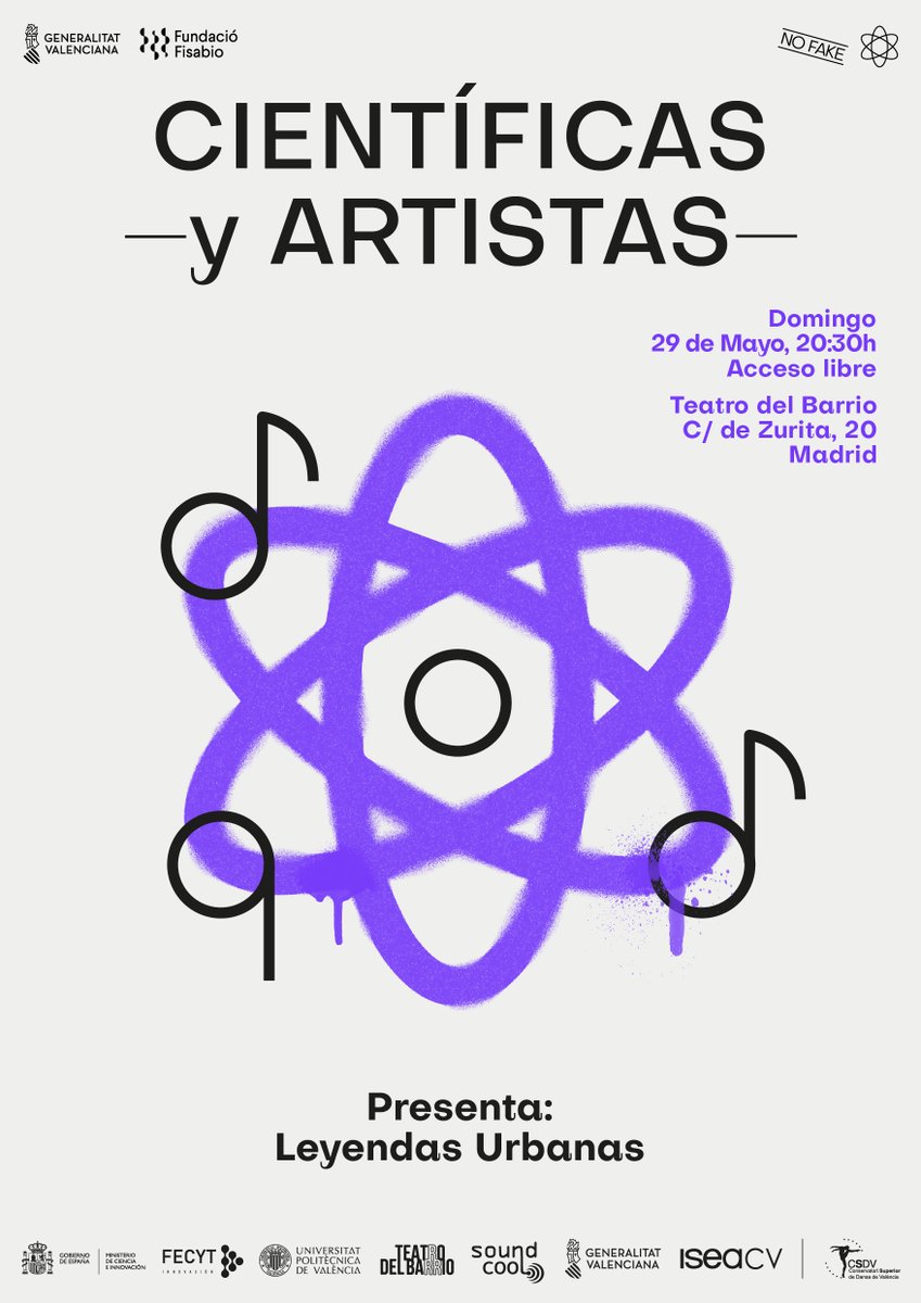 🟣 Este domingo se estrena en el <a href="/teatrobarrio/">Teatro del Barrio</a> de Madrid #CientíficasyArtistas

¿Nos vemos allí? 🎟 No olvides reservar tu entrada 👉 es.patronbase.com/_TeatroDelBarr…

Con la colaboración de <a href="/FECYT_Ciencia/">FECYT</a>  

fisabio.san.gva.es/web/fisabio/no…