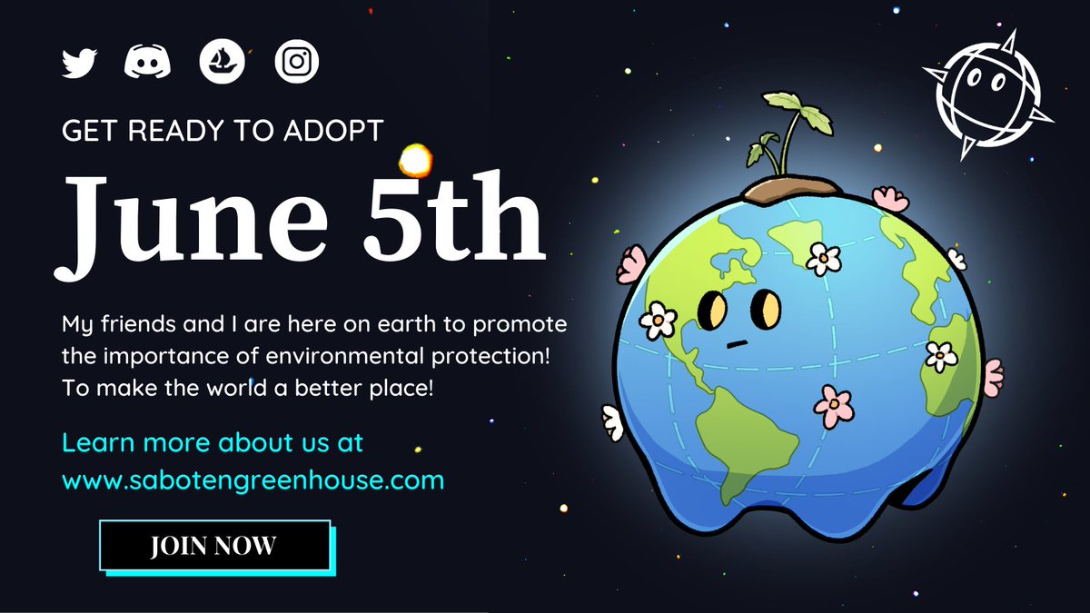 saboten20220412's tweet photo. Come and join us, and let us grow hope together. 
We welcome all people who have environmentally friendly minds. 
VISIT OUR WEBSITE FOR MORE   https://t.co/eXvXr6O6RJ
#whitelisted #NFTCommunity #NFTartists #NFT #nftcreator #OpenSeaNFT #openseanfts https://t.co/rAF31QPLYM