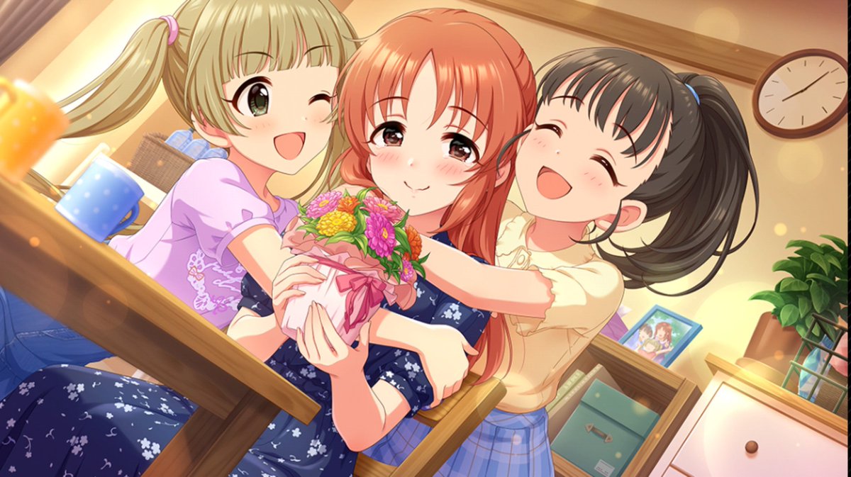 『このお花、私のために育ててくれてたんですか？もう、ふたりとも…こんなに思ってもらえて、お母さ…ん゛ん゛っ゛…お姉ちゃんは感激ですよぉ…』
#なりきりさんと繋がりたい　
#デレマスなりきりさんと繋がりたい
#アイマスなりきりさんと繋がりたい