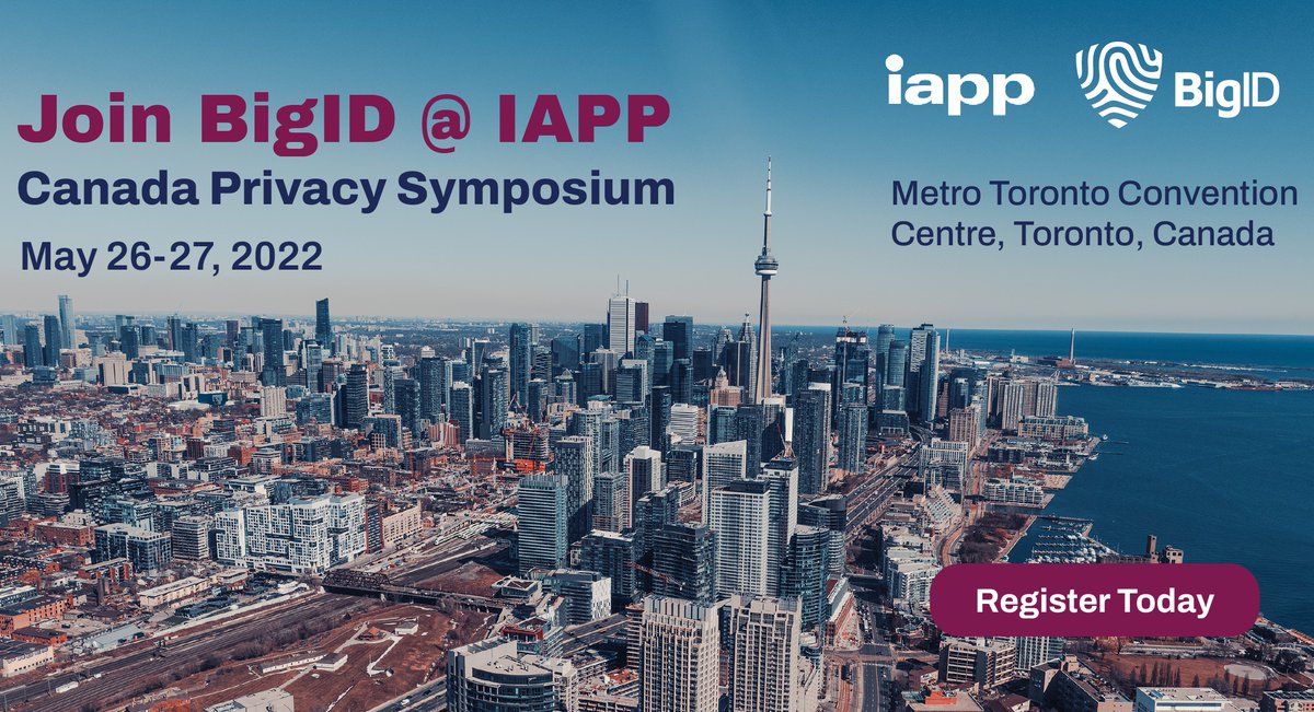 bigidsecure's tweet image. Join us at the #IAPPConference tomorrow in #Toronto 🇨🇦  Our #privacy experts are ready to show you how to get ahead of the upcoming CPPA, PIPEDA, and more with automated, data-driven privacy management. Register here &amp;gt;&amp;gt; bit.ly/3KG3ge6