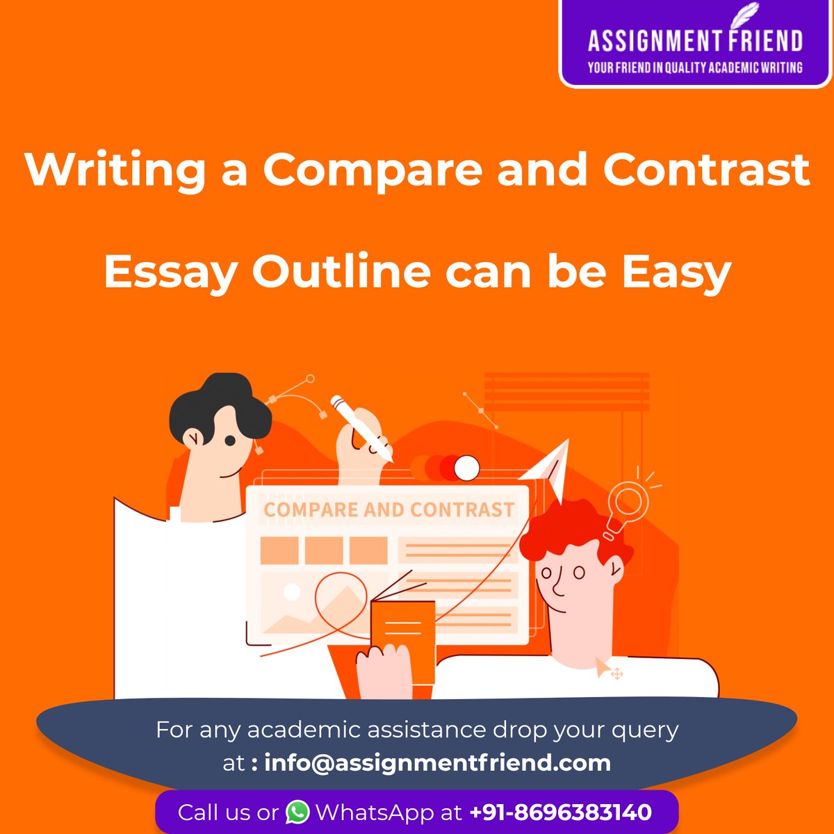 Compare and Contrast Essay Writing can be tricky sometimes. If you are new to it then our experts will help you out.
For more details contact us at: +91 8696383140
#contrastessay #essayhelp #paraphrasingtools #essayconclusion #phd #assignment