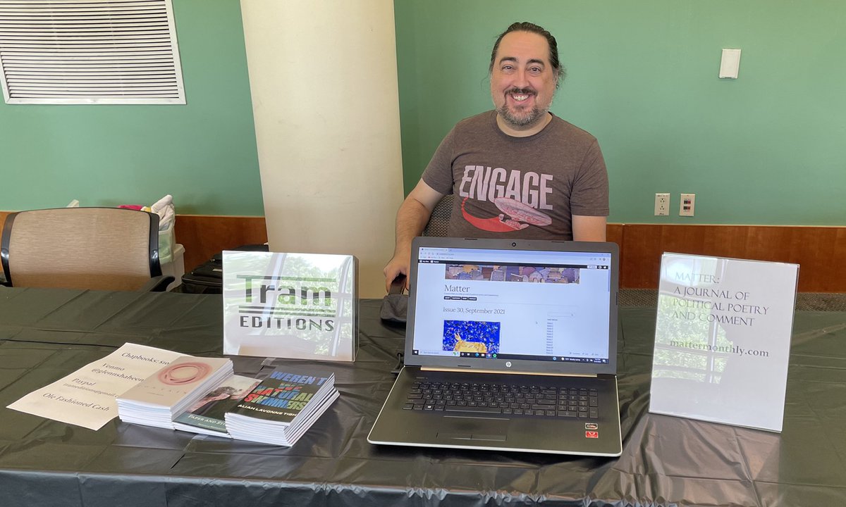 TramEditions's tweet photo. Today and Thursday 1-5pm, catch up with us at @glassmtmag’s #Boldface conference! Co-founding editor @GlennShaheen is there for questions about Tram, and we have copies of ALL three of our first chapbooks! https://t.co/MVnfXwijOY