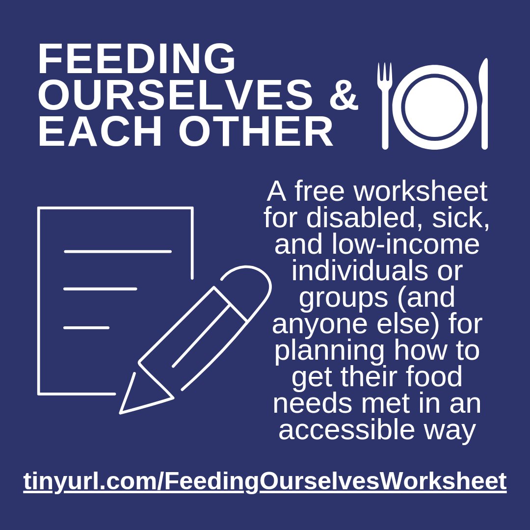 SeasonalBody's tweet photo. I made this free, weight-neutral worksheet to help disabled, sick & low-income folks (& anyone else) figure out how to get their food needs met.
https://t.co/0YUSe7HCXt
#FoodJustice #DisabilityJustice #Spoonie #LowIncome #Accessibility #WeightNeutral #FreeResource #GrowingFood https://t.co/CsgYBy4duA