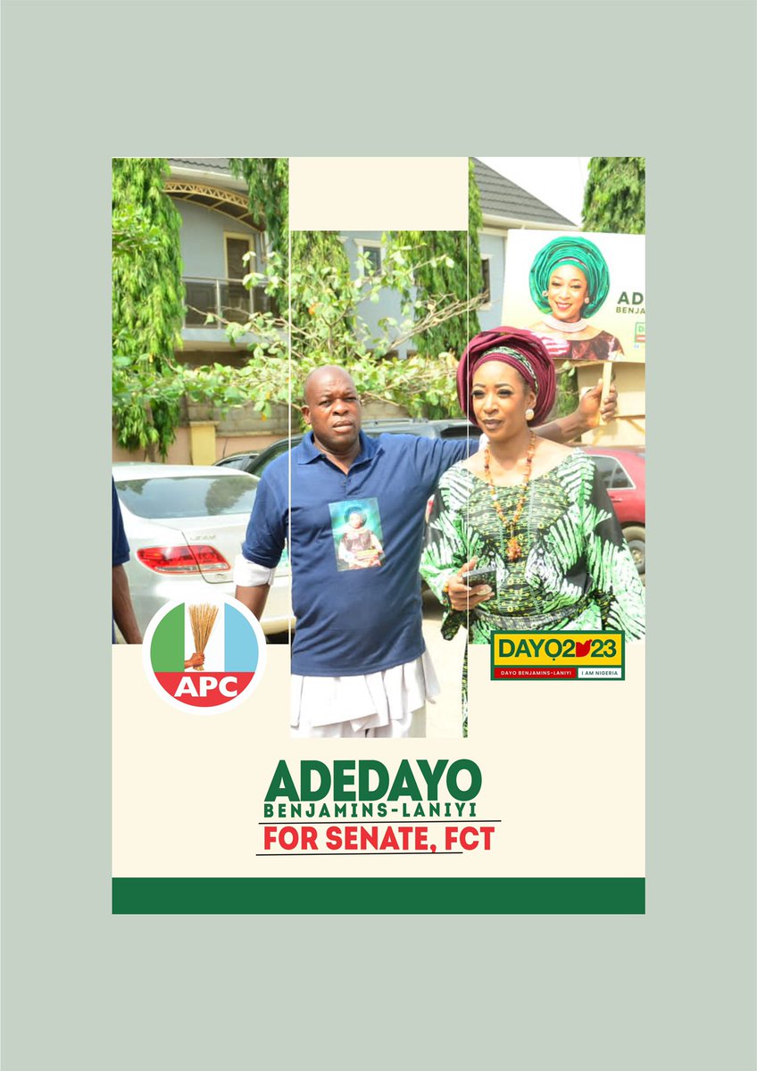 dayo2023fct's tweet photo. It’s becoming a Reality,
We are Hopeful,
We are Rugged,
We are Winning.

#Dayo4FCTSenate
#Dayo2023FCT https://t.co/swxKvFuVws