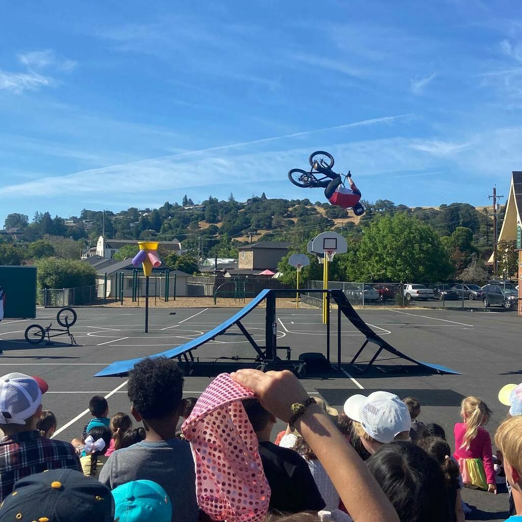 VVPetaluma's tweet photo. Wow!! We were so excited to see all the tricks from the @forwardbmx.show today! When you work at something you enjoy doing, you get better and better! #petk12 #vvvikings #t https://t.co/cf8zlJqf6x